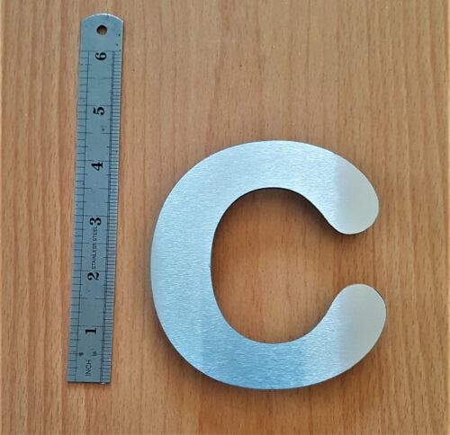 Großes 6"/15cm schwimmendes Rundhaus/Haustür Zahlen gebürstet Edelstahl - Bild 20 von 20