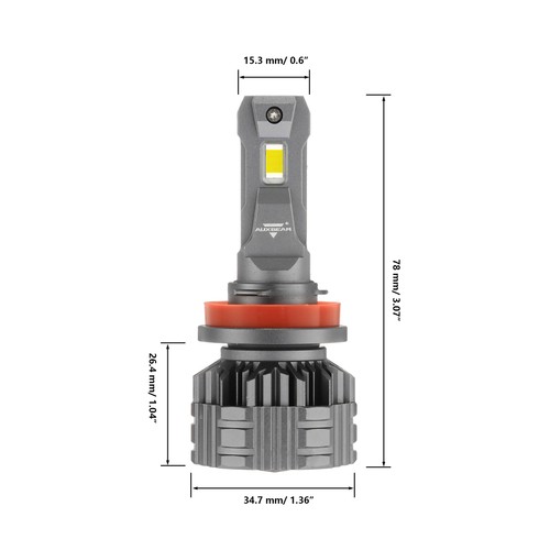 AUXBEAM H11 H9 LED Faros Faros Luces Antiniebla Alto Bajo CANBUS 700% Más Brillante - Imagen 11 de 23