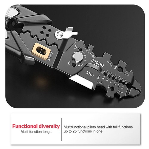 25 In 1 Wire Strippers Needle Nose Pliers Crimping Pliers Multifunctional Tool d - Picture 11 of 14