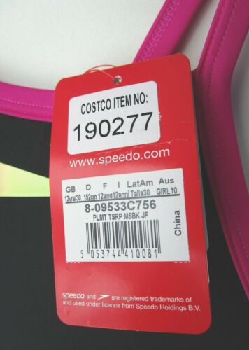 Girls Junior Speedo One Piece Costume Swimsuit Swimwear Ages 6 8 10 12 14 New - Picture 11 of 30
