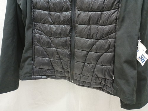 WOMENS CALVIN KLEIN BLack 4-WAY STRETCH PUFFER JACKET Sz Small ZIP-OFF SLEEVES - Picture 2 of 9