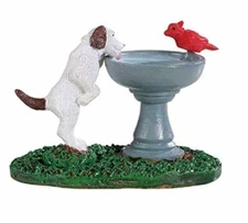LEMAX CHRISTMAS VILLAGE HOUSE ACCESSORIES - BIRD BATH / DOG FIGURE #94535
