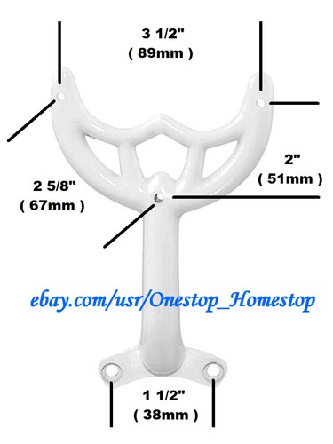 5 - 36"-42" White Ceiling Fan Blade Arms Replacement Brackets Hunter Hampton Bay - Picture 4 of 5
