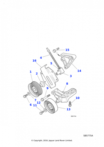 Jaguar XJ XJ6 X300 XJR Supercharger Belt Idler Drive Pulley EBC11527 GENUINE - Picture 9 of 9