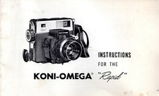 Koni-Omega "Rapid" medium format camera owner's manu 24pages 1971