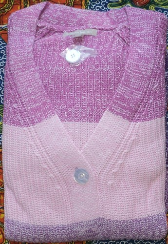 Woman Within Plus Size Purple Orchid Ombre Shaker Knit Cardigan Size 3X(30/32) - Picture 6 of 17