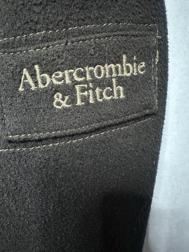 VTG Abercrombie & Fitch Wool Bomber Jacket XL Blue Full Zip Quilted Mens 90s - Picture 2 of 9