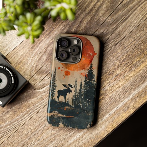 Moose Forest Wilderness Phone Case for iPhone, Samsung Galaxy, Pixel - 第 10/173 張圖片