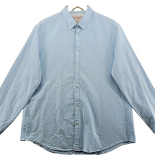 Original Penguin Heritage Slim Fit Men's Size XL Blue Pinpoint Long Sleeve Shirt