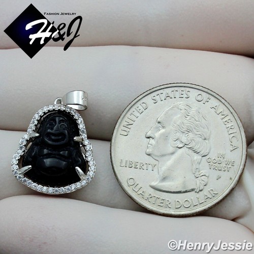 925 STERLING SILVER RED/PINK RHINESTONE GOLD PLATED/SILVER BUDDHA PENDANT*SP283 - Picture 5 of 50