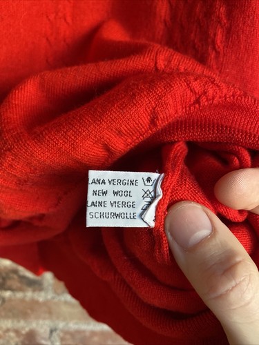 Vintage Balenciaga Womens Sweater, Sz Large, Red 100% Wool - Picture 9 of 9
