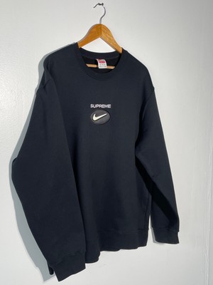 Supreme/Nike Jewel Crewneck Black FW20 XL Excellent Condition | eBay