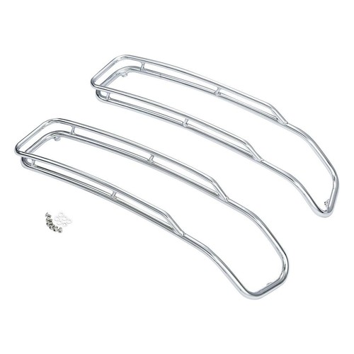 Chrome Saddlebag Lid Top Rail Guards Fit For Harley Touring Electra Glide 14-24 - Picture 2 of 8