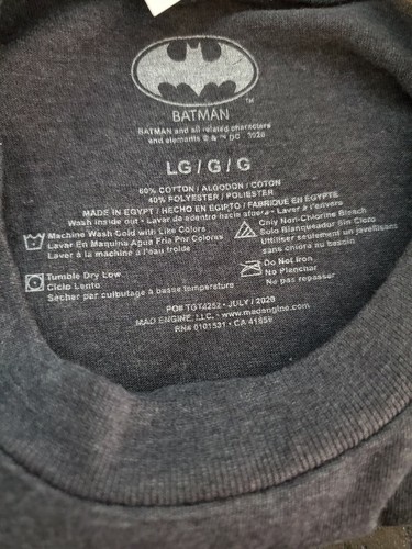 Camiseta Batman Niños Diseño Gráfico Mangas Cortas Talla L carbón, gris - Imagen 3 de 5