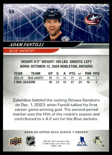 2024-25 UD Upper Deck Series 1 Hockey Base Cards *Pick Your Cards* U-Pick - Picture 110 of 402