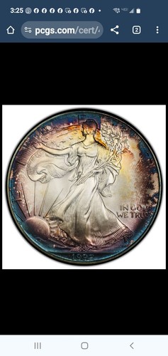 Beauty! 1992 PCGS MS69 SILVER EAGLE TruView Imaging!!!! - Picture 2 of 2