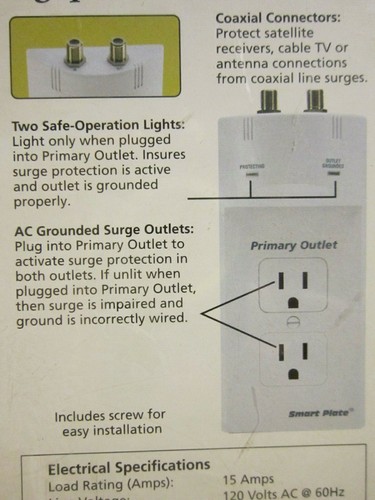 RCA Universal Surge Protector Smart Plate Series, 670 Joules BRAND NEW - Picture 6 of 9