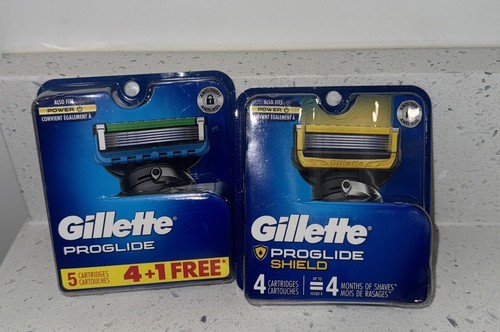 LOT OF 2 Gillette PROGLIDE CHILL 4 +5 Each = 9 Total Cartridges New Sealed