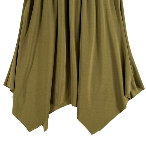 Top túnica vintage estilo norte para mujer talla M verde oliva sin mangas con pañuelo - Imagen 4 de 10