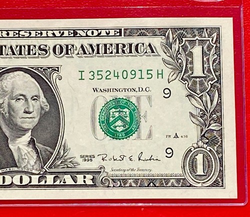 1995 $1 Dollar Bill FRN, ( MINNEAPOLIS I ) UNCIRCULATED BANKNOTE. - Picture 1 of 3