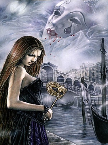 BLACK FRAMED VICTORIA FRANCES ART - THE FAIR LADY OF VENICE 3D PRINT 325 X 425mm - Picture 2 of 2