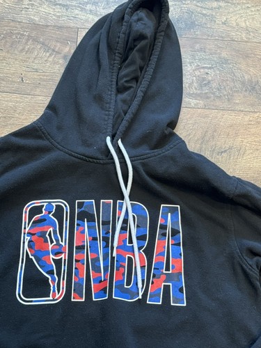 Official NBA Camo Logo Hoodie Sweatshirt Men’s Pullover Black Multi-Color - Picture 2 of 4