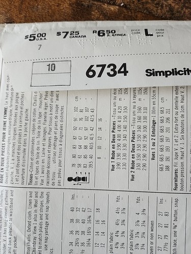 Vintage 1984 Simplicity 6734 Cowl Neck Two Piece Dress Henry Grethel Sz 10 - Picture 2 of 5