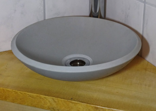 Kompletter Eckwaschtisch Massivholz Holz Baumkante Gäste WC Bad Eckwaschbecken - Bild 14 von 17