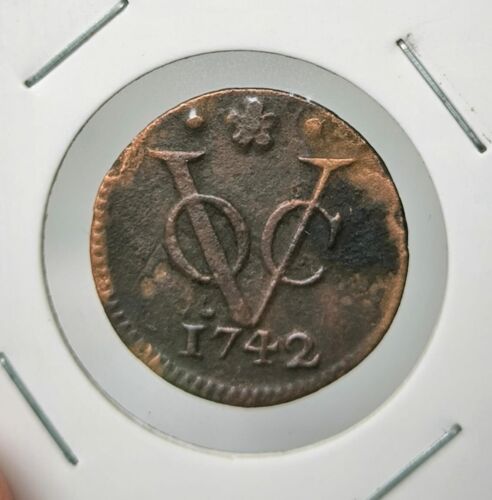 1742 Dutch Netherlands Voc 1 Duit New York Penny Holland GRADE Coin_O85 - Picture 3 of 4