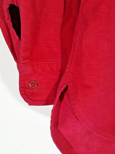 Vintage Eddie Bauer Flannel Red Chamois Shirt Long Sleeve Camp Made in USA - Picture 4 of 11