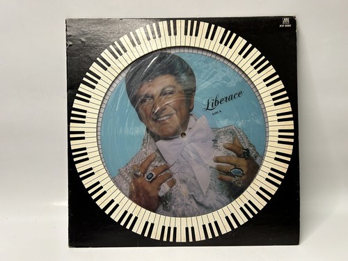 Signed George Liberace Picture Disc S/T AVI US LP rare camp piano player - Picture 3 of 6