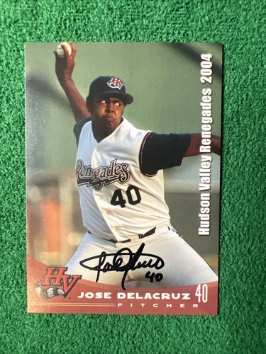 2004 Hudson Valley Renegades Jose Delacruz On Card Auto - Picture 1 of 7