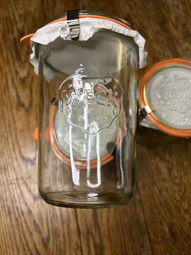 5x Weck Large Jar And Rundrand Glas 100 Lid - 15cm Tall By 11cm Wide - New - Picture 9 of 20