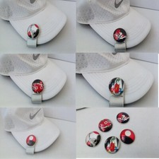 1 double-sided magnetic hat clip and 5 golf ball markers ,money clip