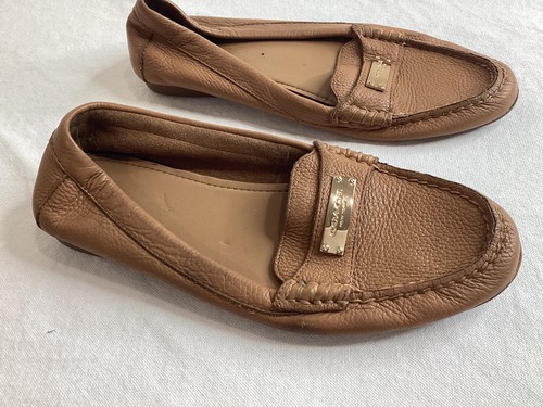 Coach Leather Loafers 7.5 Tan Slip-On Casual Shoes Caramel - Picture 9 of 11