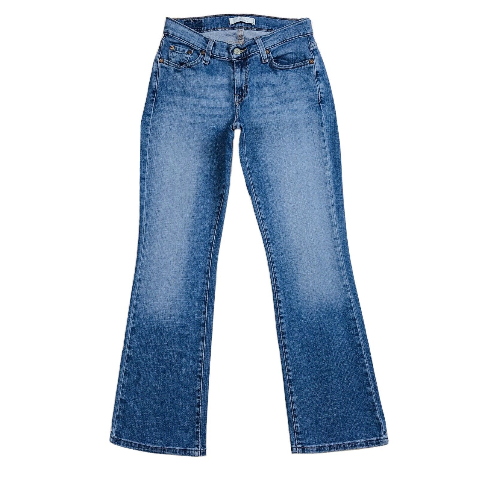 Blue Curvy Bootcut Fit Moms Jeans Size