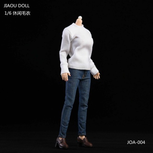 1/6 Damen Freizeit Pullover Denim Jeans Kleidung Modell Spielzeug F 12" PH Figur Körper - Bild 3 von 4