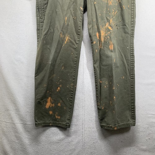 G.H. Bass Co. For Hard Service Mens Pants 32x30 Faded Green Paint Bleach Grunge - Picture 4 of 24