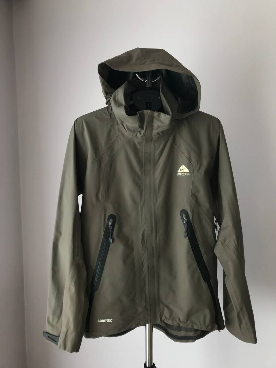 NIKE ACG GORE-TEX JACKET HOODED FULL ZIP BROWN MENS SIZE M | eBay