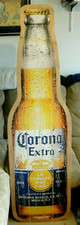 GIANT CORONA EXTRA 🔥 WOOD WOODEN BEER BOTTLE WALL HANGING SIGN BAR MANCAVE NEW