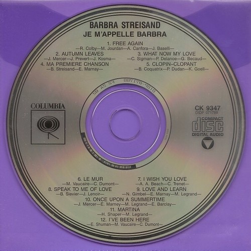 Barbra Streisand: Je m'appelle Barbra (CD, Pop Vocals, 1966) - 第 3/5 張圖片