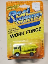 Vintage 1987 NIP Yellow Dump Truck JA-RU Inc Real Wheels Diecast Toy  Work Force