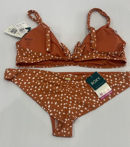ROXY Size XL / 14 BIKINI Set Tropical Cass Bathers Top & Cheeky Pants NEW $100+ - Picture 3 of 6