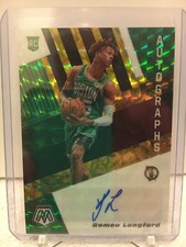 2019-20 Panini Mosaic Romeo Langford Rookie Black Gold Lucky Auto RC 6/8 SSSP