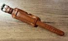 18mm handmade brown leather WW1 WW2 pilot military trench watch bund strap band