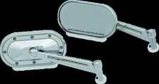 Kuryakyn 1736 Chrome Heavy Industry Mirrors for all Harley Models 65-23