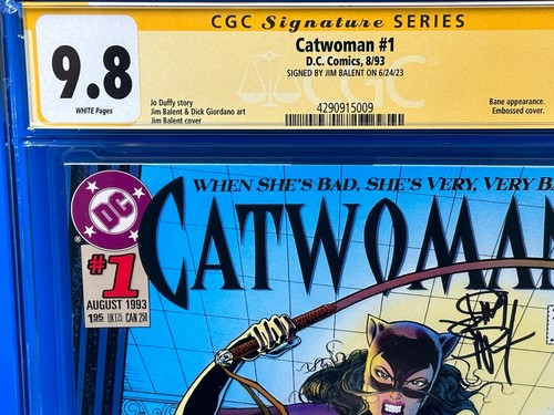 Catwoman #1 - DC - CGC SS 9.8 NM/MT - Signed by Jim Balent - Picture 2 of 4