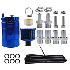Oil Catch Can Kit Reservoir Baffled Tank with Breather Filter Universal Aluminum