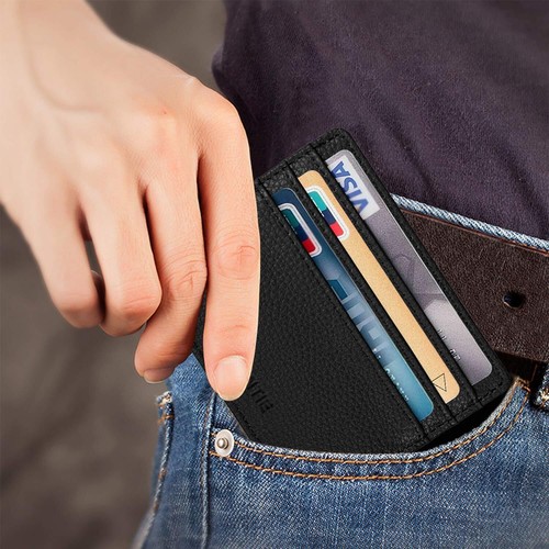 Mens Wallet with Anti-Theft Chain Leather Bifold Double Zipper Coin Pocket Purse - Picture 23 of 25