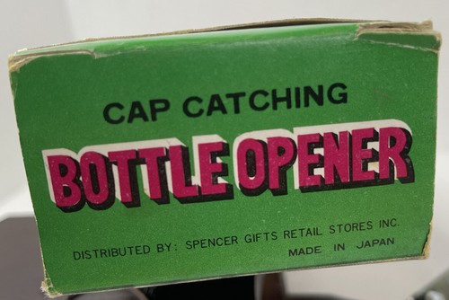 Cap Catching Bottle Opener Wooden Sliding Bottom Eagle Vintage Spencer’s Gifts - Picture 4 of 12